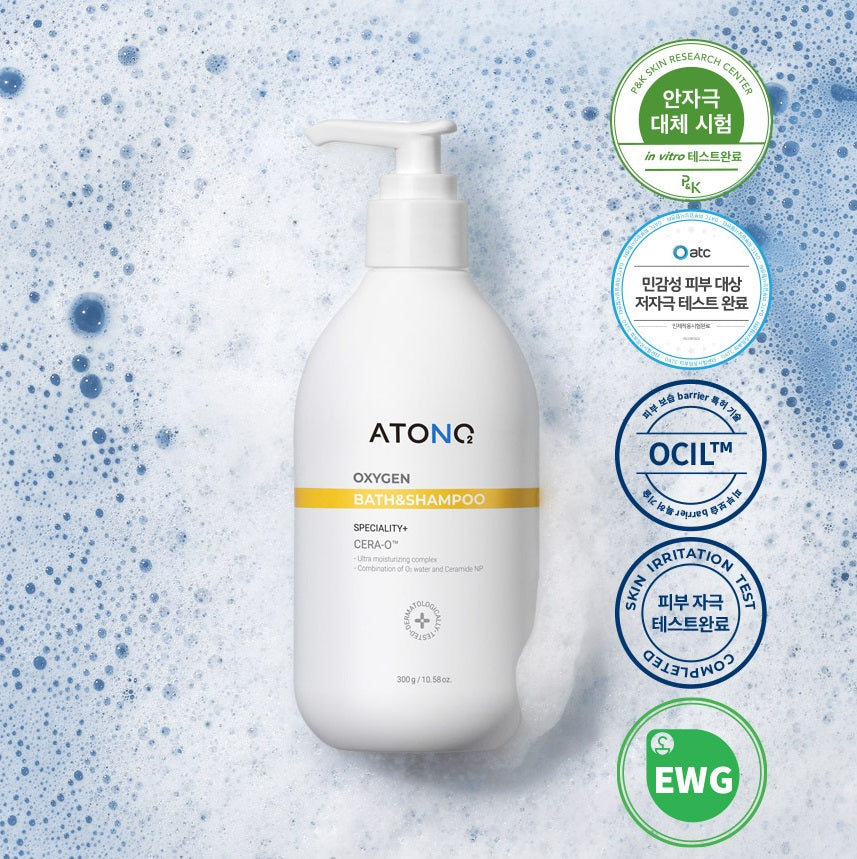 Sữa Tắm Gội 2in1 Dịu Nhẹ Atono2 Oxygen (0M+) - 300g
