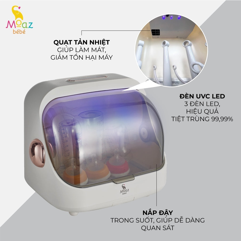 Máy Úp Bình Sữa, Tiệt Trùng MOAZ BÉBÉ MB044