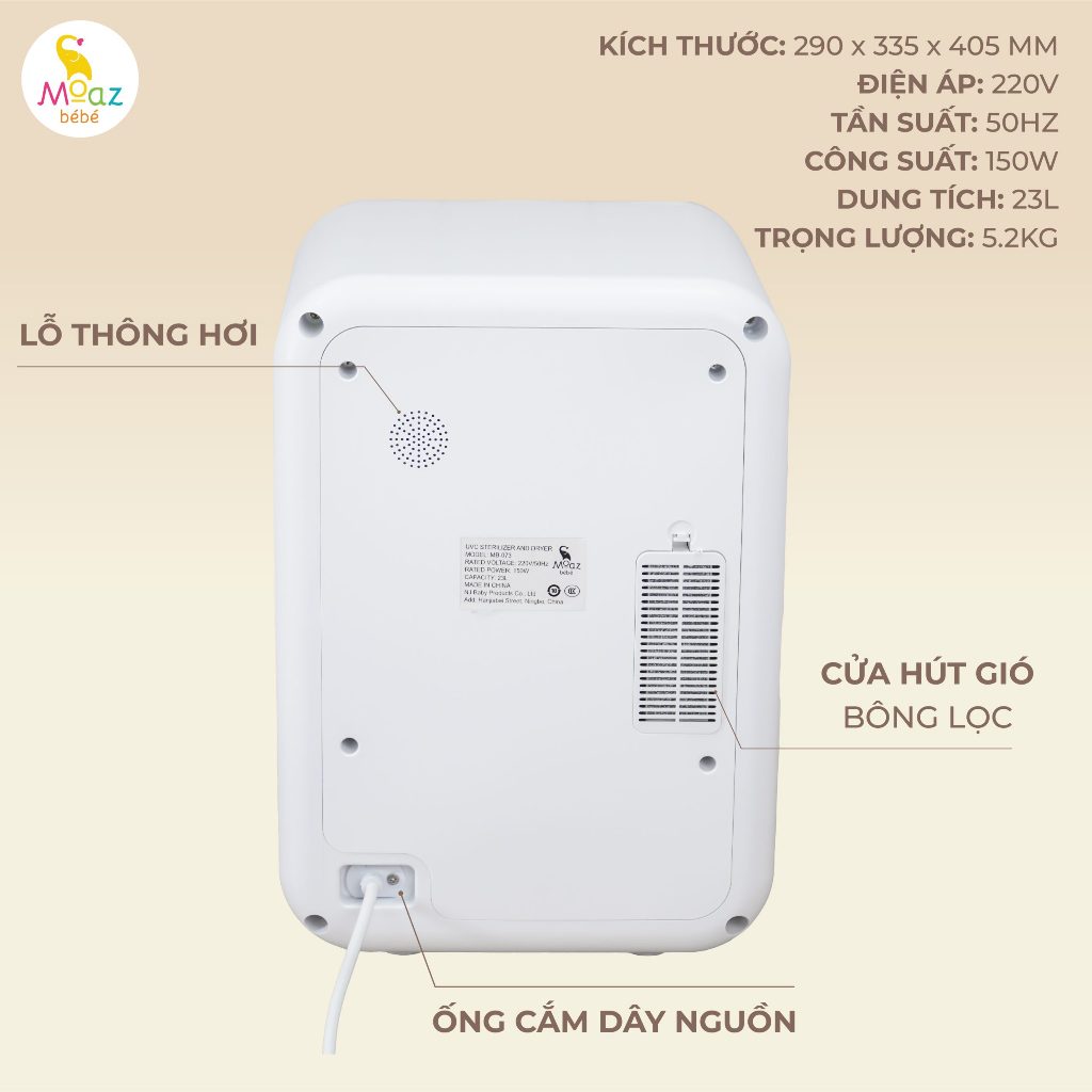 Máy Tiệt Trùng UV NANOE MOAZ BÉBÉ MB073