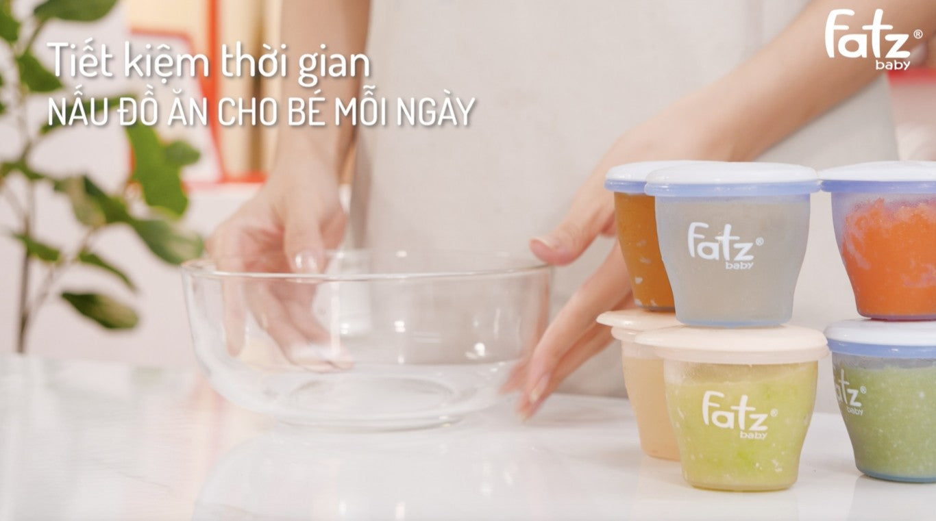 Cốc trữ thức ăn dặm (Bộ 3 cốc) 85 ML Fatzbaby FB0010N