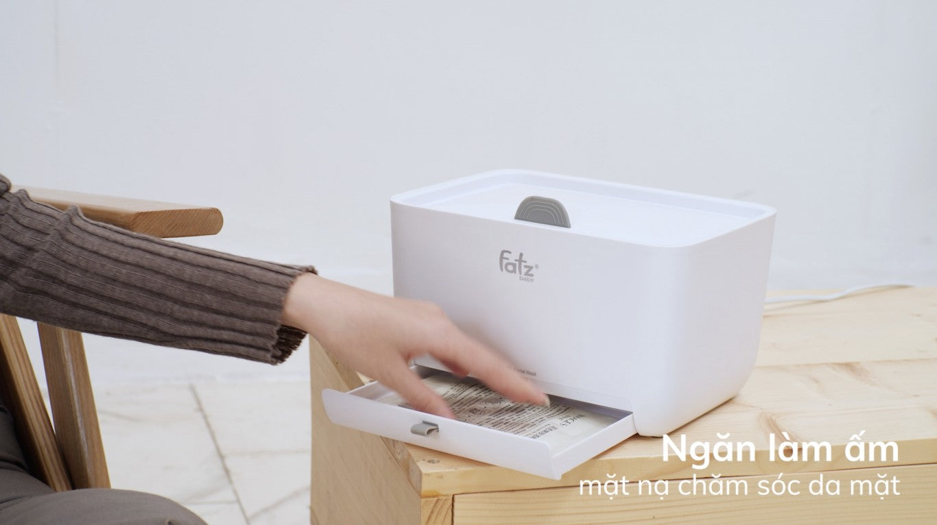 Máy ủ ấm khăn giấy ướt Fatzbaby có ngăn đựng mặt nạ dưỡng- Warm 3 - FB7250BT