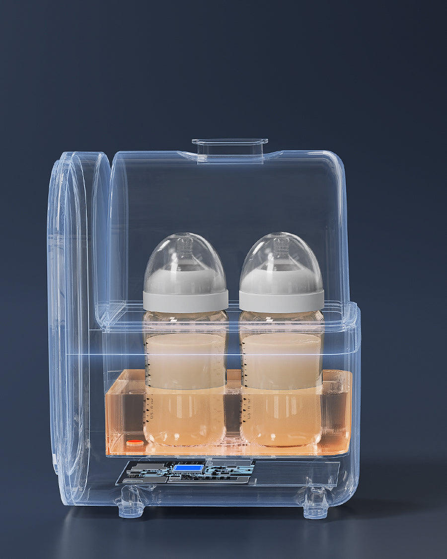 Máy hâm sữa tiệt trùng điện tử 2 bình - Duo 6 - Fatzbaby FB3090CY