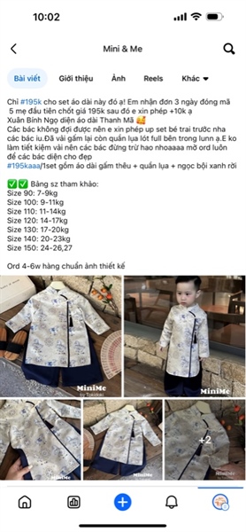 BE - Áo Dài Thanh Mã Bé Trai Mã 02